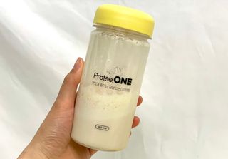 프로티원 단백질쉐이크 곡물맛 2주분 1통+보틀 — 4.5점을 준 리뷰어가 2021년 4월 올린 사용 사진