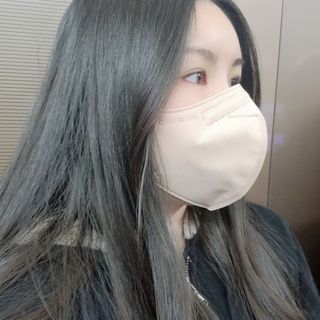 애니가드 셋업마스크 4컬러 각 10매입 [크리미베이지, 캐시미어로즈, 초콜렛브라운, 미드나잇네이비] — 4점을 준 리뷰어가 2022년 2월 올린 사용 사진