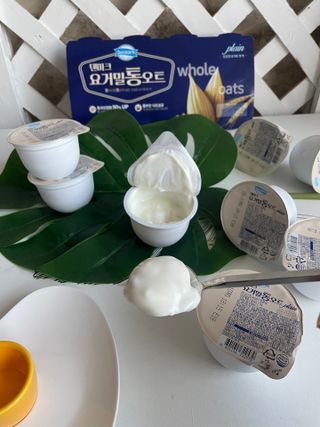구매평★[2종 패키지]덴마크 요거밀 통오트 요거트(12,460원) — 5점을 준 리뷰어가 2025년 5월 올린 사용 사진