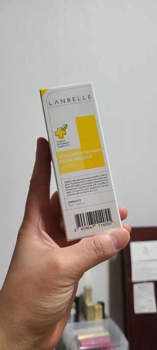 랑벨 비타 에너지 잡티 앰플 50ml 고농축 비타민, 저자극, 수분 촉촉, 미백 앰플 — 3점을 준 리뷰어가 2022년 4월 올린 사용 사진