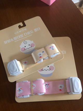 유비맘 젖병 빨대컵 다용도 홀더 1+1 _ 컬러 랜덤 발송 — 5점을 준 리뷰어가 2021년 1월 올린 사용 사진