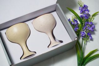 소담스퀘어 상암 [다피] 들깨 도자기 막걸리 고블렛잔 – 4Color 술잔 2P 세트(선물세트) — 5점을 준 리뷰어가 2022년 10월 올린 사용 사진