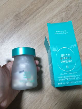 체인미 엘라스틴 콜라겐으로 이뻐진데이 500mg x 30정 — 5점을 준 리뷰어가 2021년 12월 올린 사용 사진