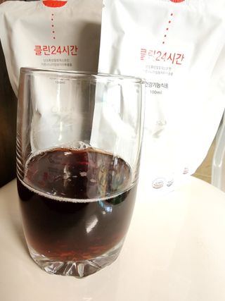 클린24시간 1BOX(5포) + 전용보틀(500ml) — 5점을 준 리뷰어가 2022년 10월 올린 사용 사진