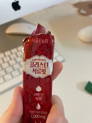 서울에프엔비 콜라스틴 3종 뷰티젤리스틱 45입 [ABC핏 15입 /  석류핏 15입 / 청스피루리나 15입] — 5점을 준 리뷰어가 2021년 7월 올린 사용 사진