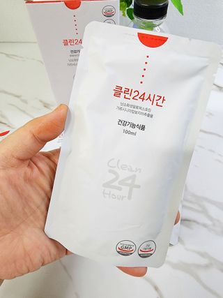 클린24시간 1BOX(5포) + 전용보틀(500ml) — 5점을 준 리뷰어가 2022년 9월 올린 사용 사진