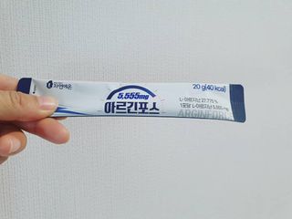 자연에온 아르긴포스 L-아르기닌 5555mg 스틱 15개입 1박스 — 5점을 준 리뷰어가 2021년 4월 올린 사용 사진
