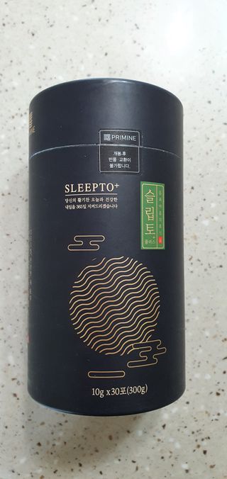 프리마인 자체 기업부설 연구소에서 찾아낸 건강한 수면의 비밀.  슬립토 플러스 30포 — 4점을 준 리뷰어가 2021년 10월 올린 사용 사진
