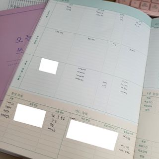 리훈 쉬운 오늘쓰임 가계부 + 다정한마테 요일/날짜 6mm — 5점을 준 리뷰어가 2022년 2월 올린 사용 사진