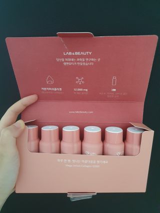 랩앤뷰티 메가 벨벳 콜라겐 12000 — 5점을 준 리뷰어가 2021년 5월 올린 사용 사진
