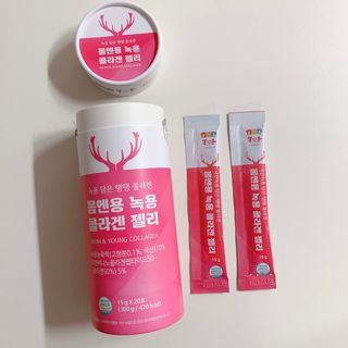 [몸엔용] 녹용 담은 탱탱 콜라겐 녹용 콜라겐 젤리 15g x 20포 — 5점을 준 리뷰어가 2022년 4월 올린 사용 사진
