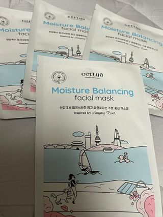 세뚜아(Cettua) 나우[세뚜아] 모이스처 밸런싱 페이셜 마스크 Cettua Moisture Balancing Facial Mask 4매 — 5점을 준 리뷰어가 2023년 12월 올린 사용 사진