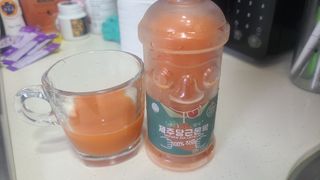 탐라원 제주의 맛, 몬딱주스 4종세트 - 한라봉몬딱주스, 천혜향몬딱주스, 청귤에이드, 당근몬딱주스 — 5점을 준 리뷰어가 2021년 8월 올린 사용 사진