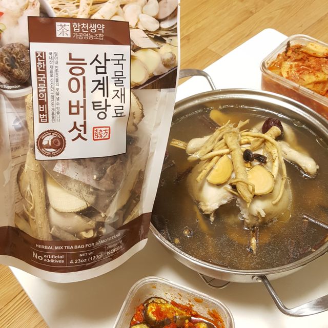 능이버섯 한방 삼계탕 국물재료 2Set 리뷰 사진