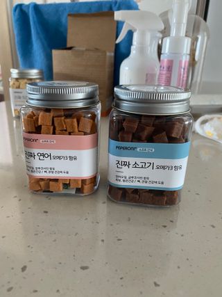 페페로니 진짜 오메가3 연어+소고기 180g+180g — 5점을 준 리뷰어가 2021년 7월 올린 사용 사진
