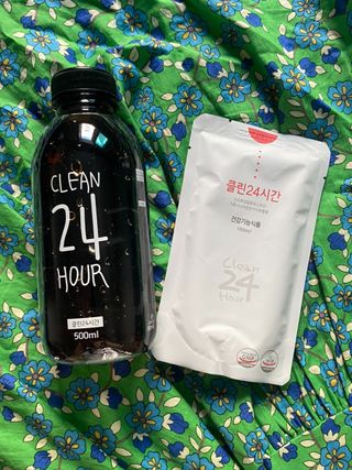 클린24시간 1BOX(5포) + 전용보틀(500ml) — 5점을 준 리뷰어가 2022년 8월 올린 사용 사진