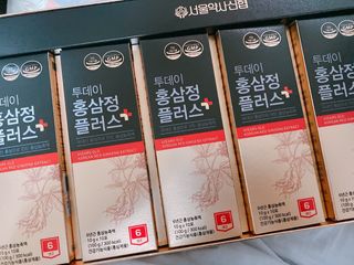 서울약사신협_투데이홍삼정플러스스틱_10g x 60포 — 5점을 준 리뷰어가 2021년 7월 올린 사용 사진