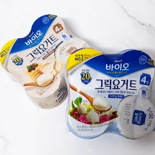 매일바이오 그릭요거트 오리지널 플레인 4개, 로스터리 커피믹스 4개 — 4점을 준 리뷰어가 2021년 12월 올린 사용 사진