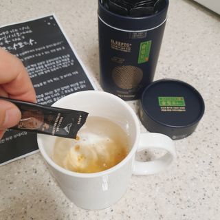 프리마인 자체 기업부설 연구소에서 찾아낸 건강한 수면의 비밀.  슬립토 플러스 30포 — 3점을 준 리뷰어가 2021년 9월 올린 사용 사진
