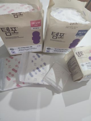 나우[템포] 템포 패드 내추럴 순면 생리대 SET(중형 슬림 + 대형 + 라이너) — 5점을 준 리뷰어가 2024년 4월 올린 사용 사진