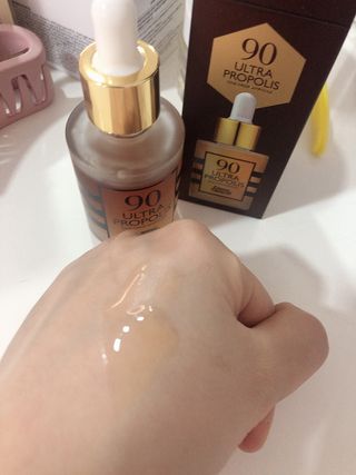 자민경 크레마카라콜 울트라 90 프로폴리스 앰플 — 5점을 준 리뷰어가 2021년 2월 올린 사용 사진