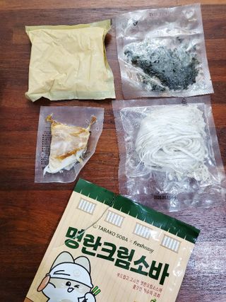 *구매평/프레시지 타라코소바 명란크림소바 (냉동) — 5점을 준 리뷰어가 2025년 8월 올린 사용 사진