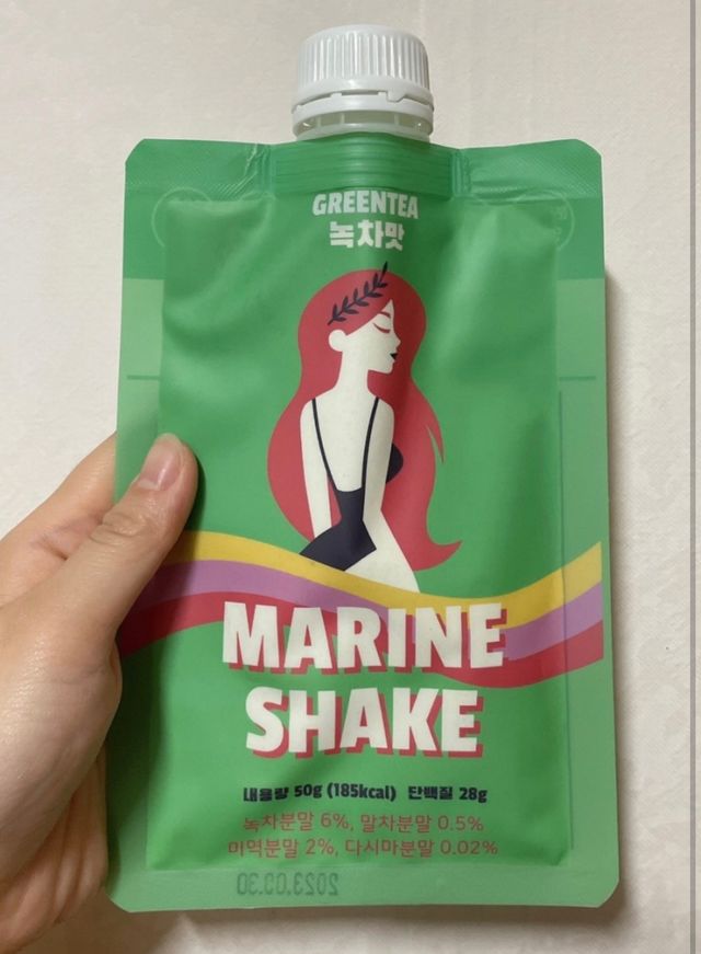 녹차맛 마린쉐이크 리뷰 사진