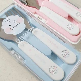 유비맘 스푼포크 케이스 세트 1+1 _컬러랜덤 발송 — 5점을 준 리뷰어가 2021년 2월 올린 사용 사진