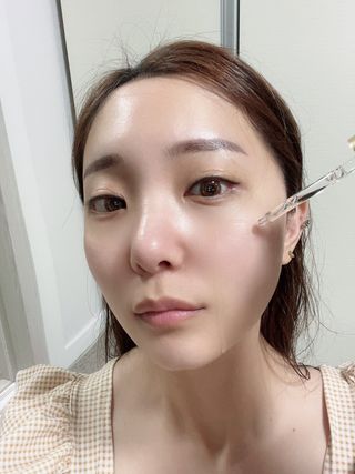 스킨큐어 산다화 비타민c 화이트닝 에센스 30ml — 5점을 준 리뷰어가 2023년 7월 올린 사용 사진