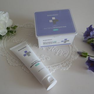바노바기 코스메틱 바노바기 밀크씨슬 리페어 시카 폼 클렌저 플러스 120ml + 퀵 마스크 플러스 30매 — 5점을 준 리뷰어가 2023년 8월 올린 사용 사진