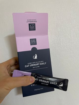 코코몰리 고양이 구강• 헤어볼 데일리 /신장• 요로 데일리 — 5점을 준 리뷰어가 2021년 1월 올린 사용 사진