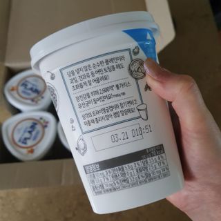 떠먹는불가리스 마이플레인 요거트 435g 6개입 — 5점을 준 리뷰어가 2021년 3월 올린 사용 사진