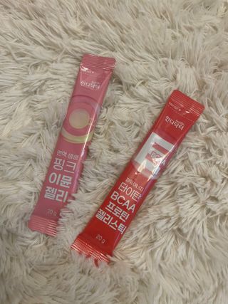인디닥터 면역 생생 핑크 이뮨 젤리 + 타이탄 BCAA 프로틴 젤리스틱 — 5점을 준 리뷰어가 2022년 5월 올린 사용 사진