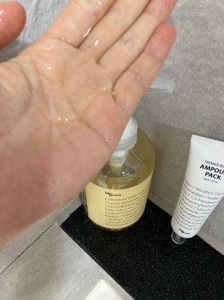 빅그린 카렌듈라(지성두피용)&시카(중건성두피용)탈모샴푸500ml-택1,빅그린 프리미어바이옴탈모앰플팩 60ml — 5점을 준 리뷰어가 2022년 12월 올린 사용 사진