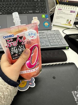 ORIHIRO 오리히로 곤약젤리 제로칼로리 130g 4종 4팩(맛별로 1팩씩) — 4.5점을 준 리뷰어가 2023년 3월 올린 사용 사진
