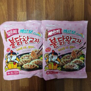 삼양냉동 [삼양] 얇은피불닭왕교자+얇은피까르보불닭왕교자 총4팩 — 5점을 준 리뷰어가 2021년 2월 올린 사용 사진