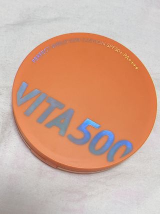 광동생활건강 MF[광동] 비타500✨주름개선·미백·SPF50+🌞퍼펙트쉴드 빅 선쿠션 본품 — 5점을 준 리뷰어가 2024년 5월 올린 사용 사진