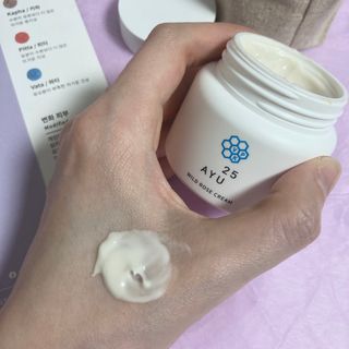 AYU25[아유트웬티파이브]다마스크로즈워터 베이스 천연 수분 촉촉 크림 — 5점을 준 리뷰어가 2021년 4월 올린 사용 사진