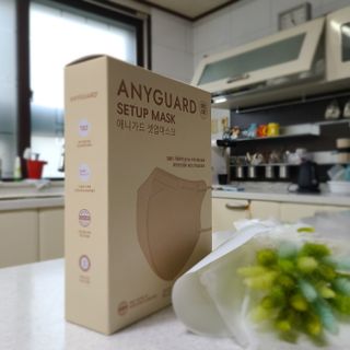 애니가드 셋업마스크 4컬러 각 10매입 [크리미베이지, 캐시미어로즈, 초콜렛브라운, 미드나잇네이비] — 5점을 준 리뷰어가 2022년 2월 올린 사용 사진