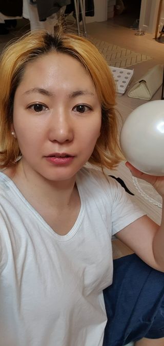 트라택 쿠셔닝 웨이트볼 0.5kg + 1kg SET — 5점을 준 리뷰어가 2022년 6월 올린 사용 사진