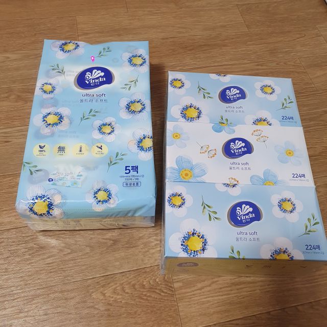 빈다 울트라 소프트 티슈 (곽티슈/소프트팩 티슈) 리뷰 사진