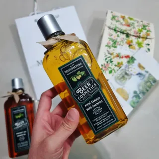 체코 비건화장품 마뉴팍투라 향좋은 천연 맥주샴푸 맥주샤워젤 — 3.5점을 준 리뷰어가 2022년 5월 올린 사용 사진