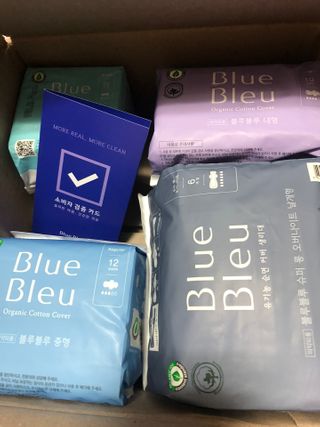 블루블루 유기농 순면 커버 생리대 — 4.5점을 준 리뷰어가 2021년 2월 올린 사용 사진