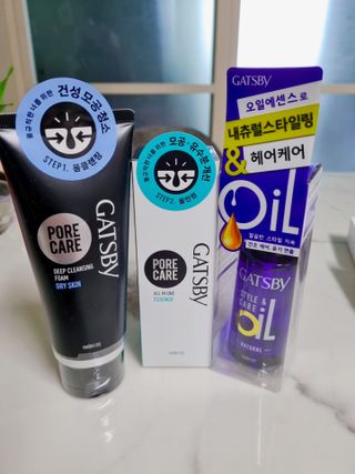 [갸스비] 명불허전, 남성을 위한 브랜드 갸스비의 올인원, 폼클렌징, 헤어오일 3종 — 5점을 준 리뷰어가 2021년 4월 올린 사용 사진