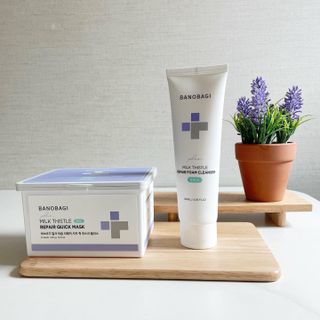 바노바기 코스메틱 바노바기 밀크씨슬 리페어 시카 폼 클렌저 플러스 120ml + 퀵 마스크 플러스 30매 — 5점을 준 리뷰어가 2023년 8월 올린 사용 사진