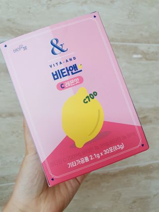 비타앤C 레몬맛, 망고맛 — 5점을 준 리뷰어가 2021년 4월 올린 사용 사진
