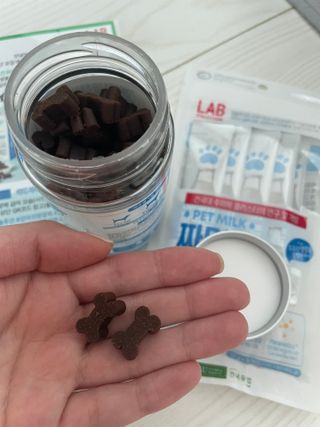 랩솔루션 강아지 영양제 3종 중 택 1 — 5점을 준 리뷰어가 2022년 6월 올린 사용 사진