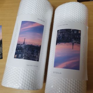 부직포나라 중금속유해물질ZERO 뜯어쓰는 주방 일회용수세미 60매 2매 — 4점을 준 리뷰어가 2022년 9월 올린 사용 사진