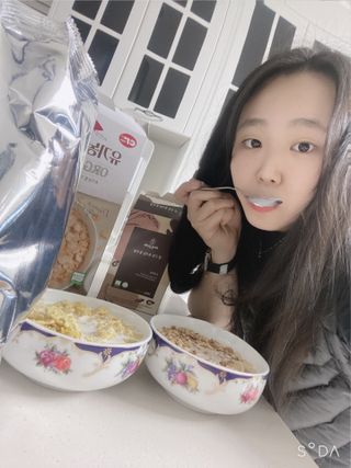 씨알푸드 유기농 쌀 시리얼 390g + 갓 구운 유기농 발아통곡물 150g — 4점을 준 리뷰어가 2022년 1월 올린 사용 사진