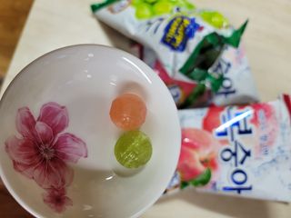 청포도캔디 복숭아캔디 — 5점을 준 리뷰어가 2022년 11월 올린 사용 사진